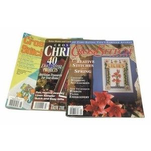BH&G Cross Stitch Christmas 1994 Sampler Spring Stitcher August 1993 Ideas Lot 3